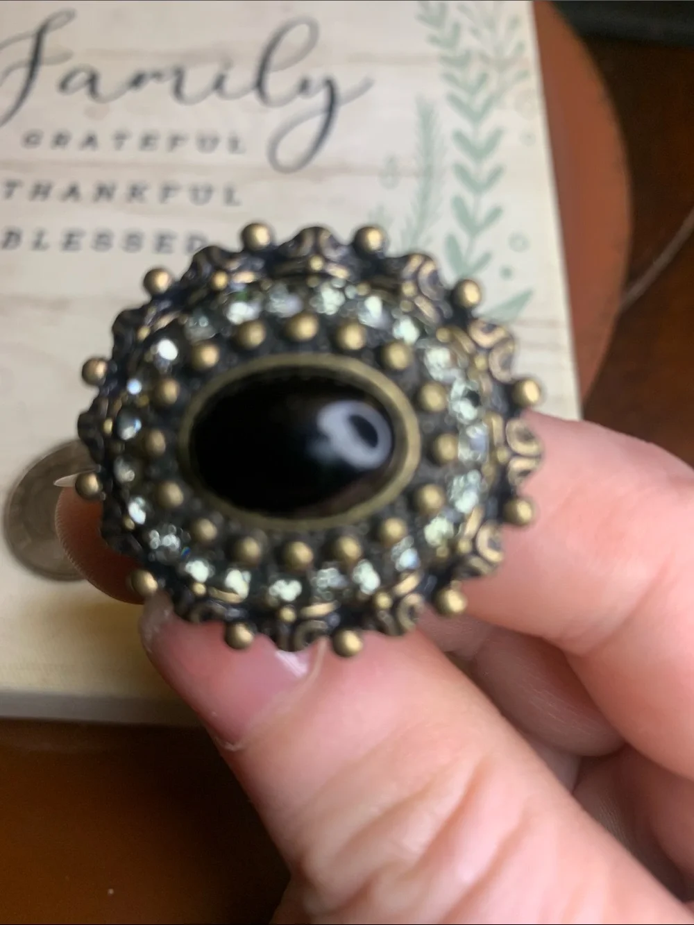 Vintage Style Stretch Statement Ring